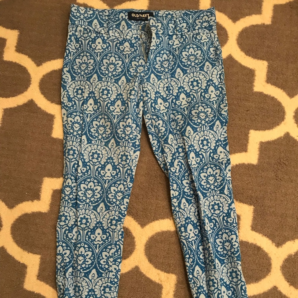 floral old navy pixie cut pants